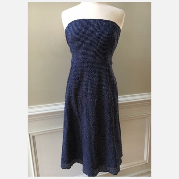 J. Crew Dresses & Skirts - J.Crew Strapless Seersucker Polka Dot A Line Dress